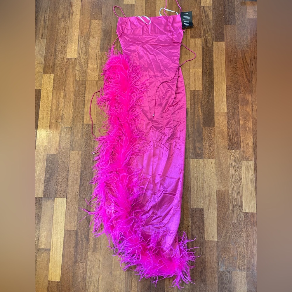 $795 NWT Retrofête PRISCILLA FEATHER DRESS - Picture 7 of 7